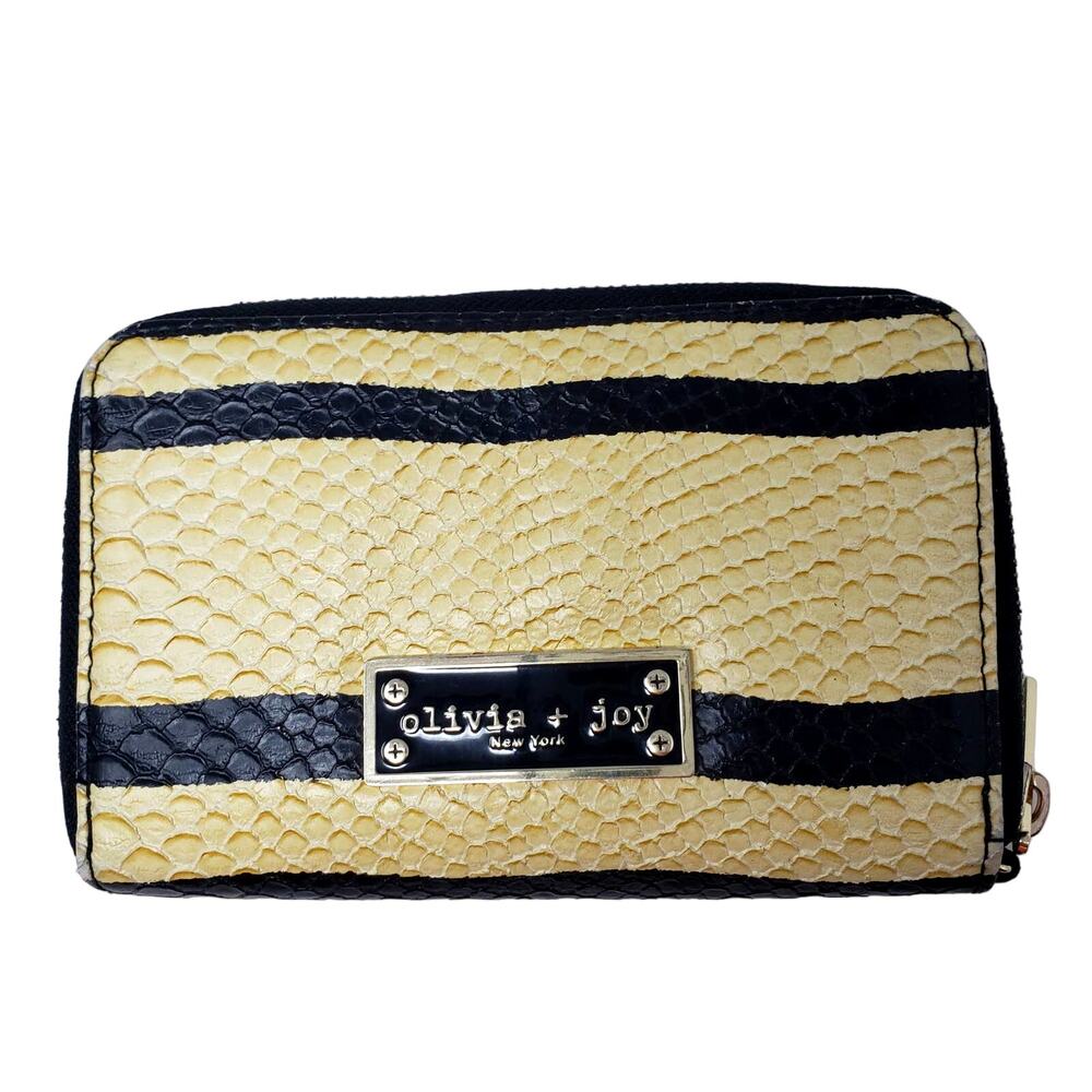 Olivia + Joy Snakeskin Zip Wallet